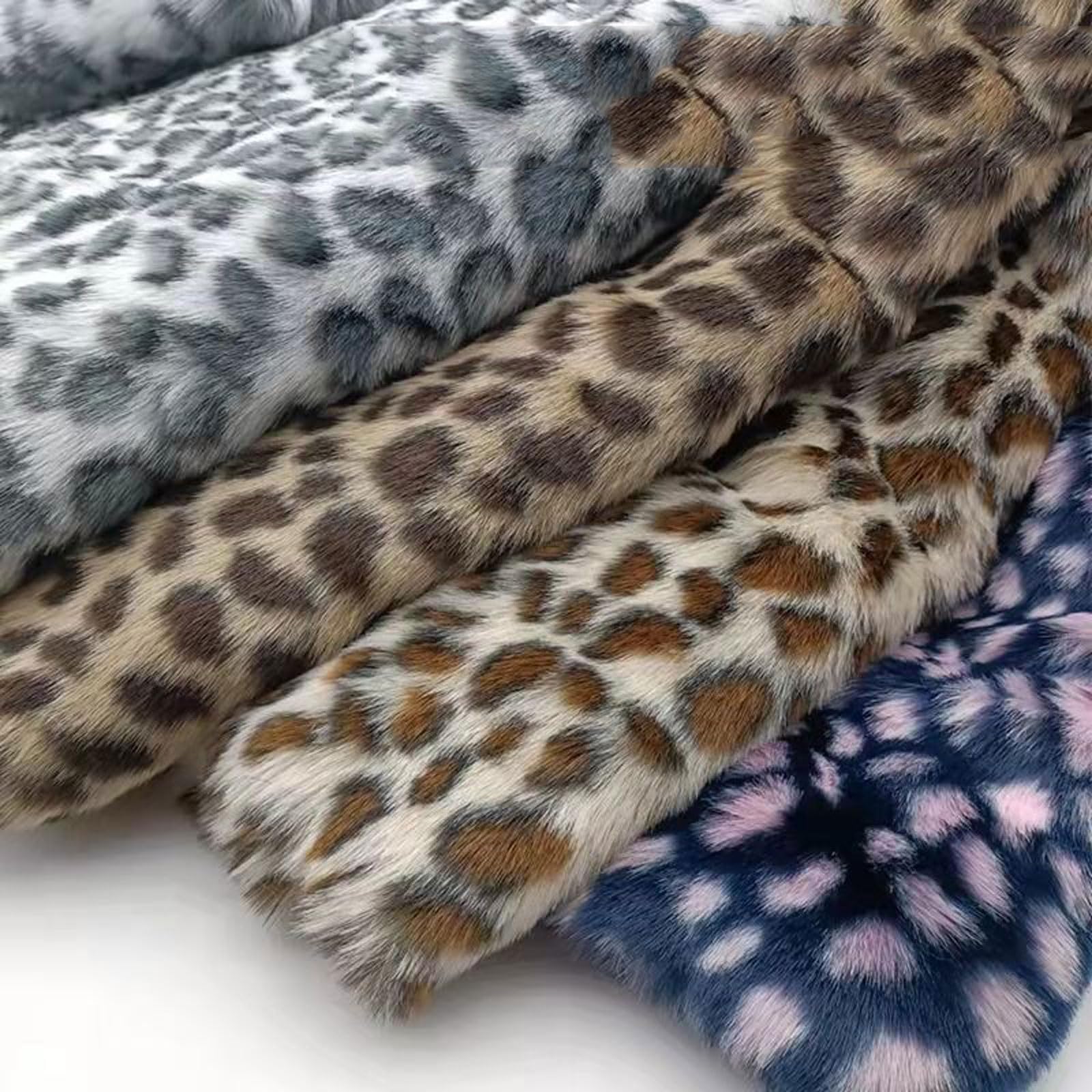 Amazon | シャギーファー ファブリック フェイクファー動物ヒョウ柄