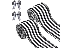 Black and White Striped Ribbon for Trees: Festive Elegance for Christmas
