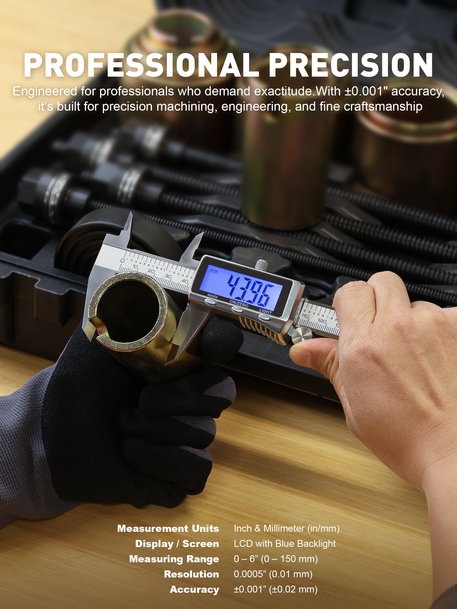 6" Digital Caliper - Durable & Long-Lasting -3