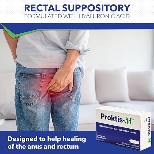 Miniatura 2 de Supositorios rectales naturales, no esteroideos, con ácido hialurónico, para la curación del ano y el recto, en condiciones como hemorroides y