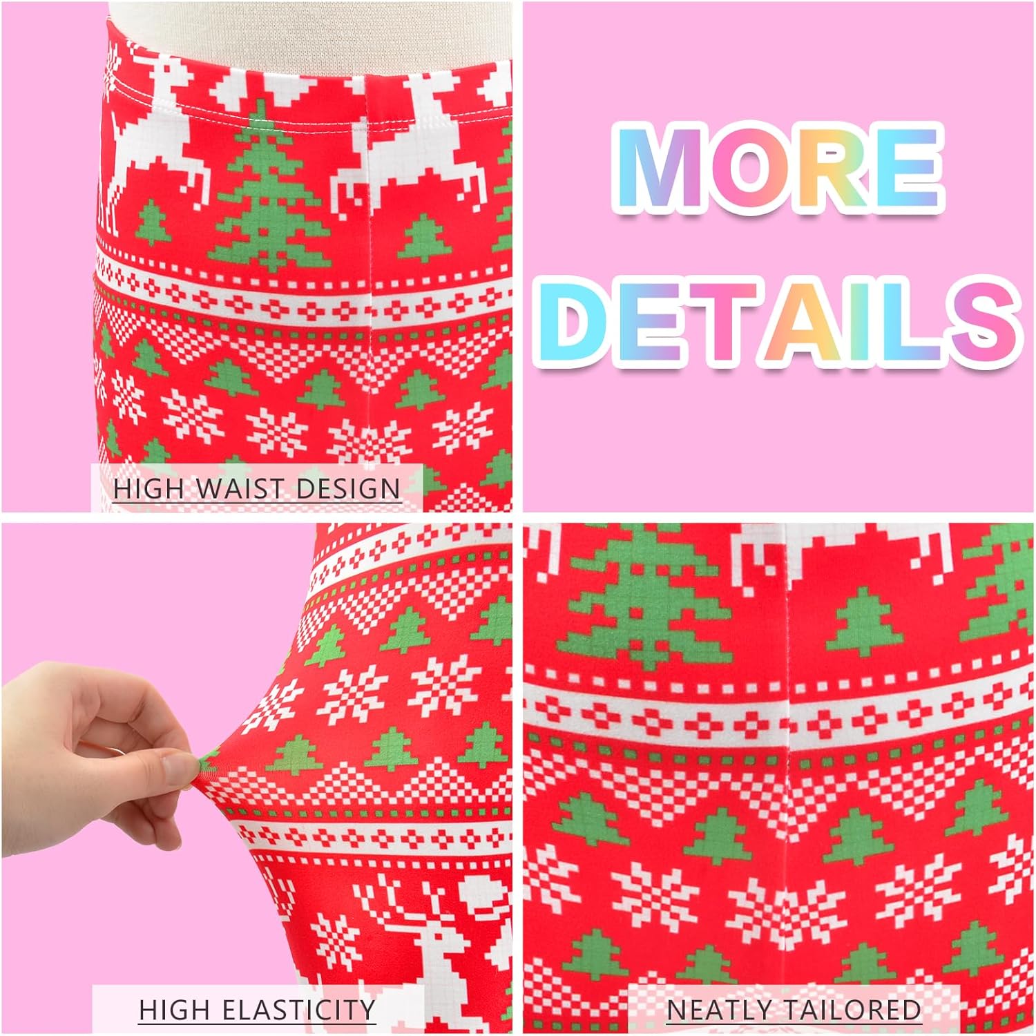 Kid Girls Unicorn Rainbow Mermaid Leggings Soft Stretchy Pants High Waist Slim Tights - Image 4