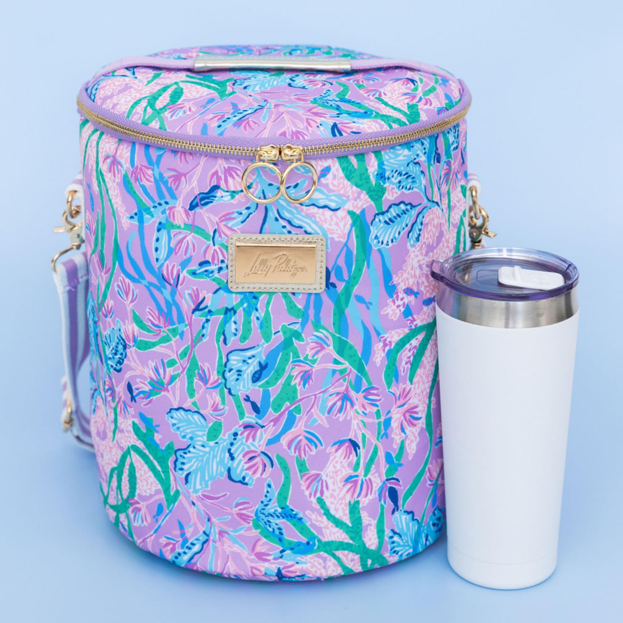 NWT Lilly Pulitzer Aqua & Hot Pink Floral Backpack Cooler Backpack Cooler | Multi | Lilly Pulitzer main image 3