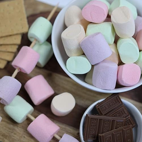 Miniatura 2 de Ziyad Gourmet Halal, malvaviscos grandes multicolor, afrutados, sin cerdo, sin huevos, sin lácteos, sin gluten, perfectos para vacaciones y S'mores,