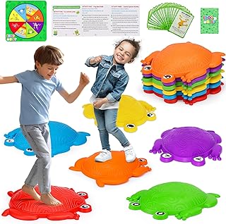 Sensory Balance Stepping Stones Kids, Indoor Outdoor Sensory Garden Toys for Toddlers Age 3-5, Toddler Balance Board for Obstacle Courses Kids Autism Play Equipment Sensory Toys Gifts for Boys Girls