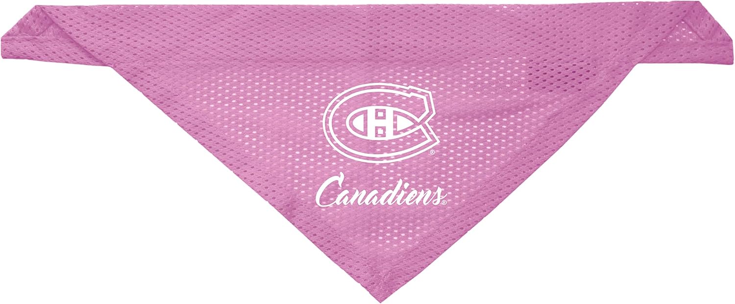 Littlearth Montreal Canadiens Dog Cat Mesh Jersey Bandana Pink L/XL