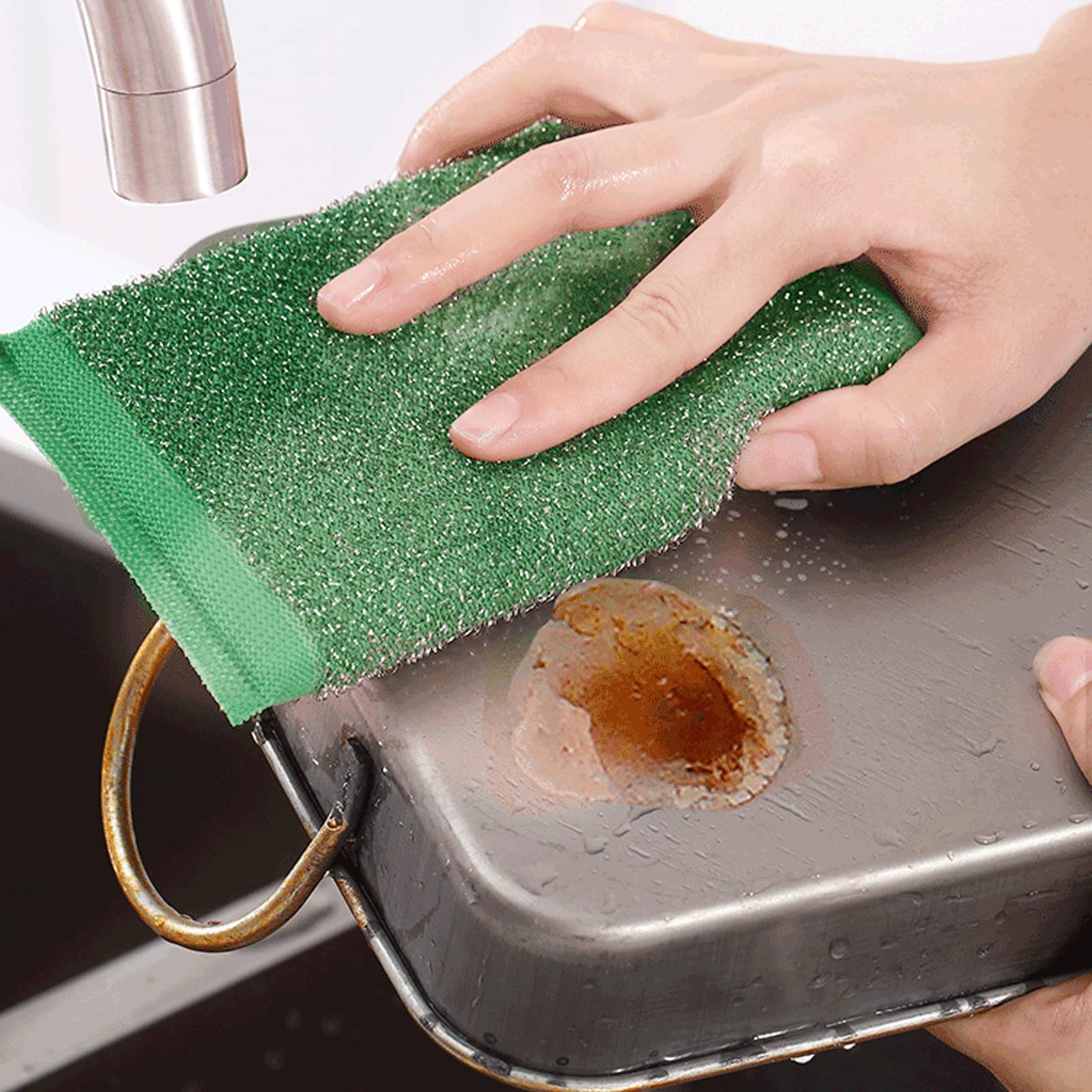 Kitchen Cleaning Sponges, Individually Wrapped Sponges,Bulk,Dishwashing Spoges Scouring Pad Flower Round Loofah Dish Sponge Scrubber Washing Dishes Ho - View #6