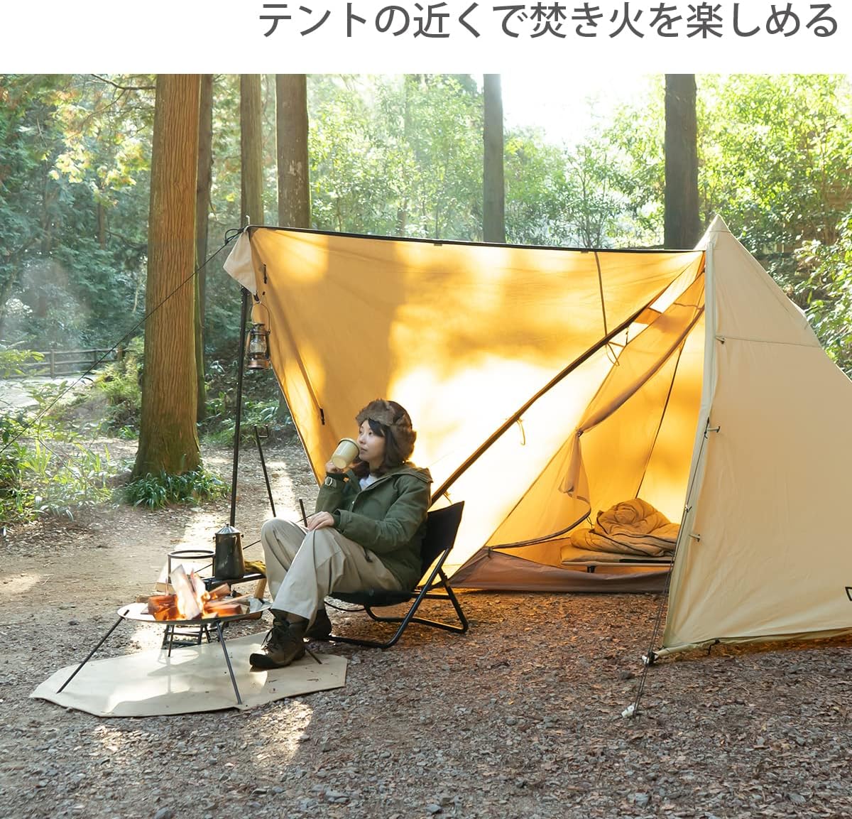 DOD(ディーオーディー) ムシャテント 1人用 火の粉に強い TC 素材の