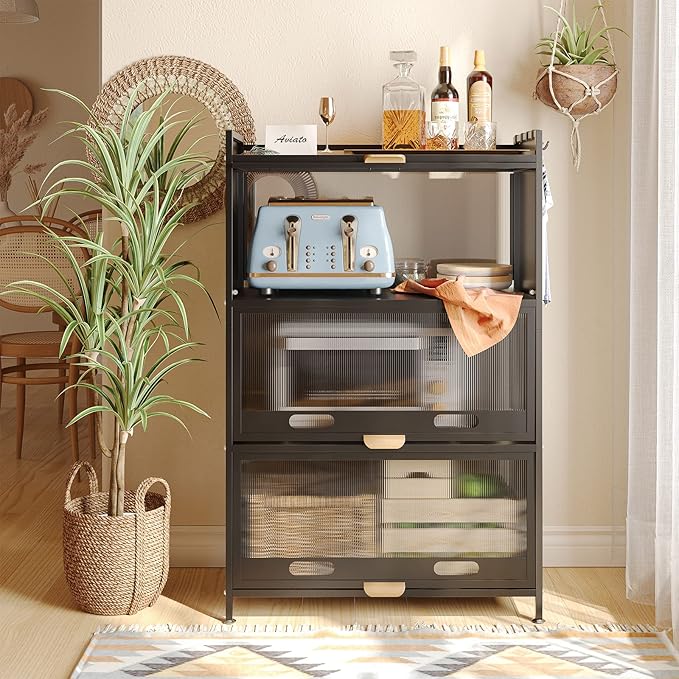 NETEL Bread Rack Coffee Station Microwaves Rack Storage