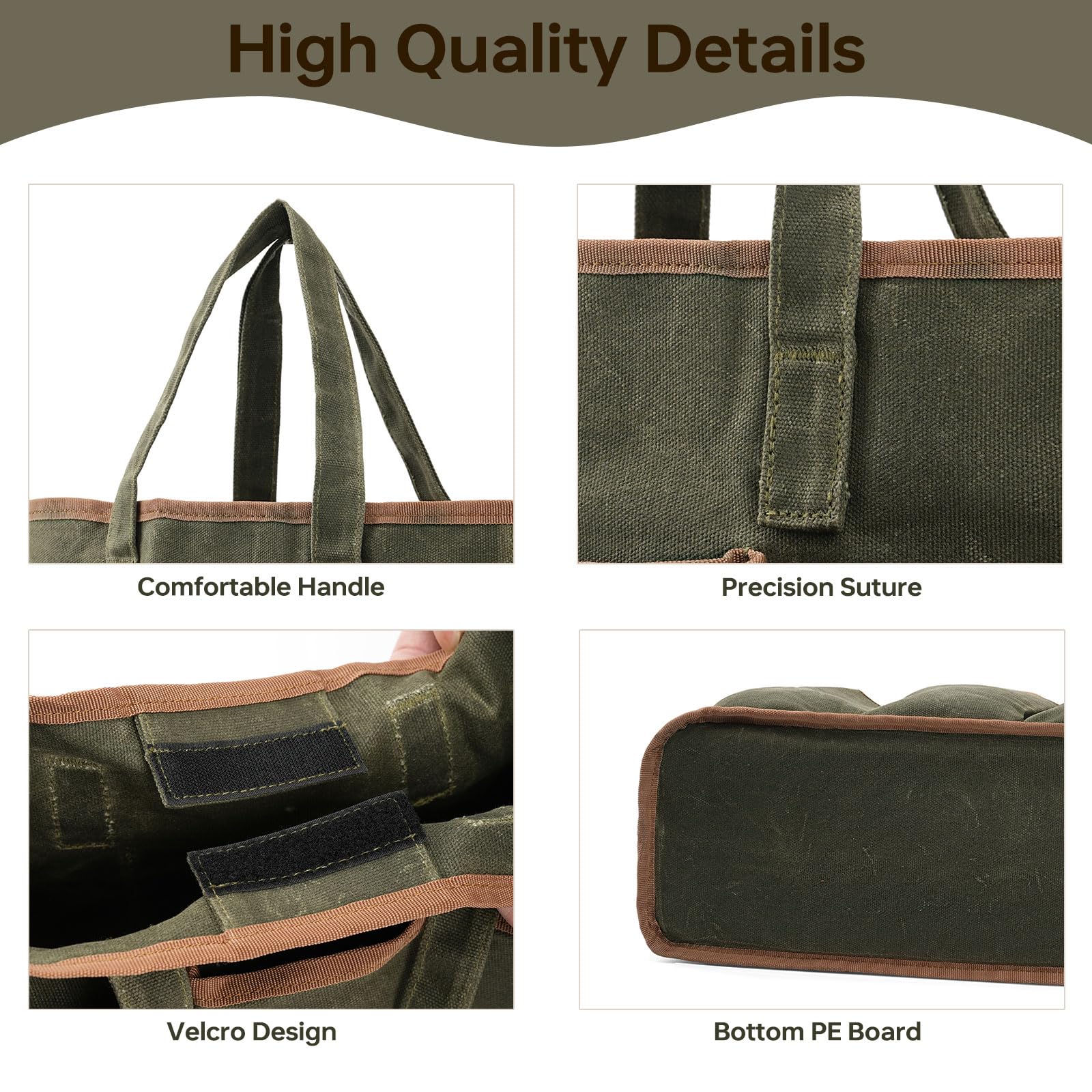 Borsa portautensili da 33 cm, resistente 538,6 g, in tela cerata, con 11 tasche, portatile, organizer per attrezzi per giardinieri, saldatori, elettricisti, lavoratori, meccanici, 33 x 13 x 27 cm