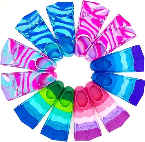 Miniatura 10 de Gugmoy Aletas de natación para niños, cómodas aletas de silicona para nadar y bucear, tamaño adecuado para principiantes, niños, niñas, niños y