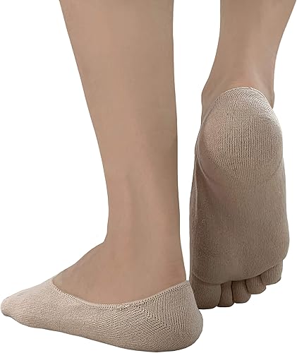 Miniatura 2 de Calcetines terapéuticos de gel para el talón  2 pares de calcetines invisibles para el tratamiento del talón agrietado  Ayuda a alinear y eliminar