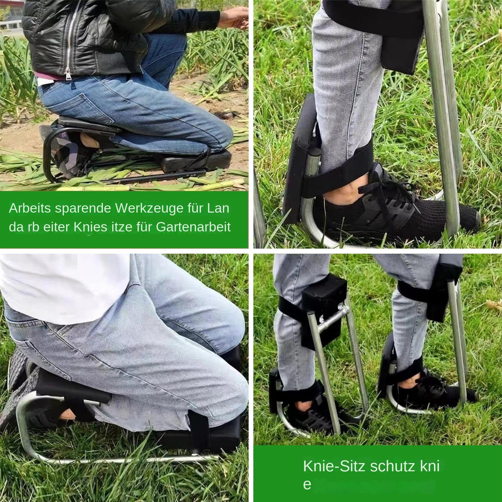 Rodillera de jardín portátil - Bloque de asiento ajustable para personas | mayores, banco de jardín plegable al aire libre, taburete de jardín acolchado | Adaptabilidad versátil para tareas de