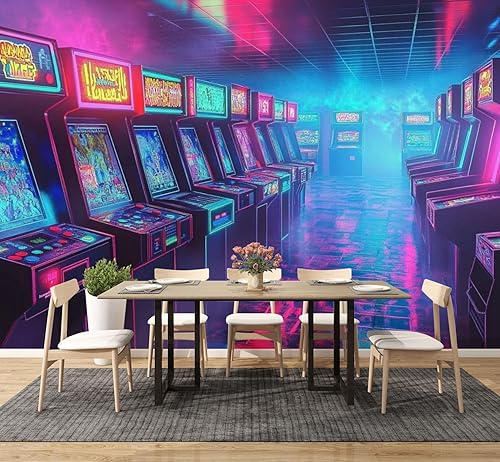 Miniatura 3 de Mural de pared moderno para despegar y pegar, diseño retro de los años 80, autoadhesivo, removibles, para sala de estar, dormitorio, fondo de