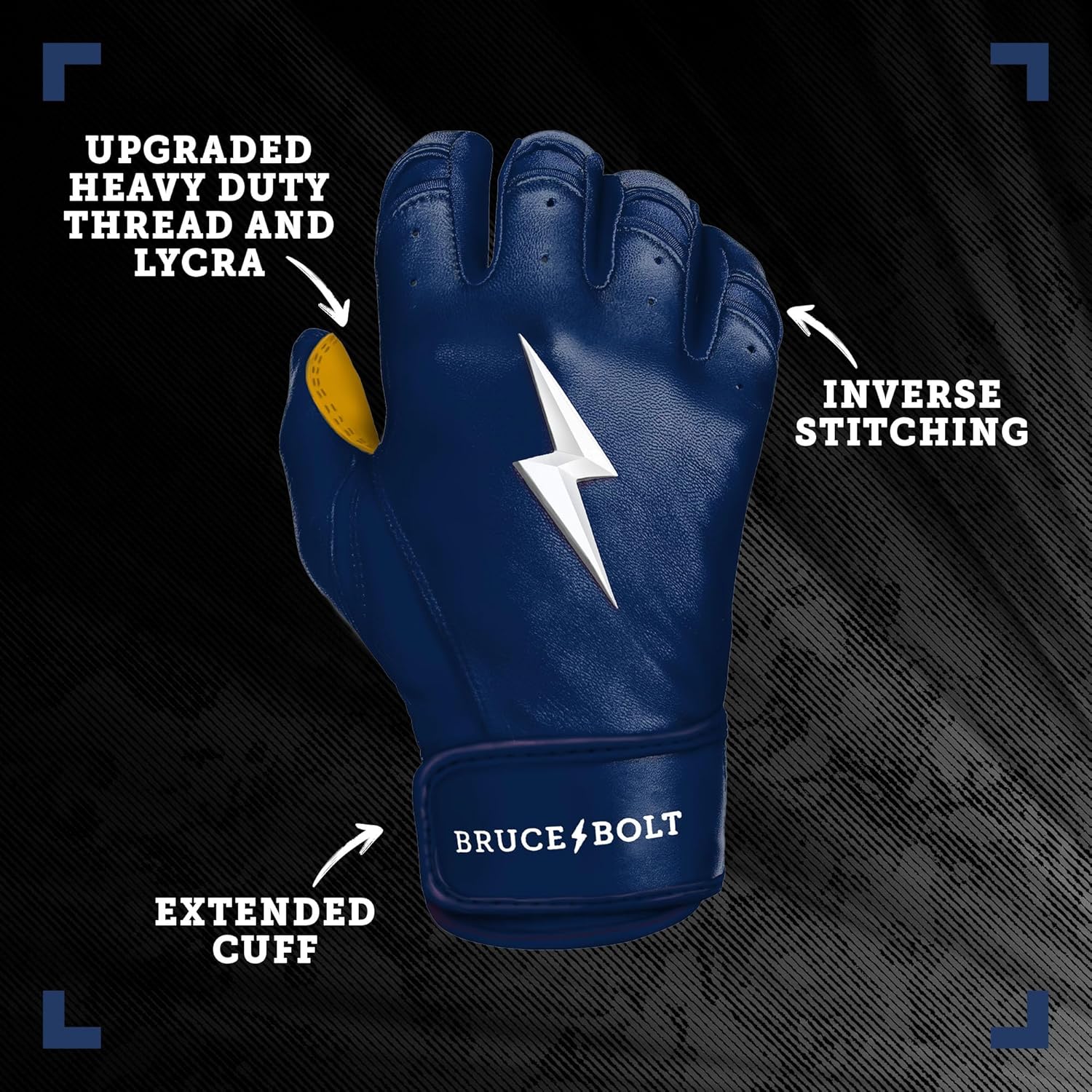 BRUCE BOLT Original Series Short Cuff Batting Gloves - Classic Edition - Adult & Youth Sizes
