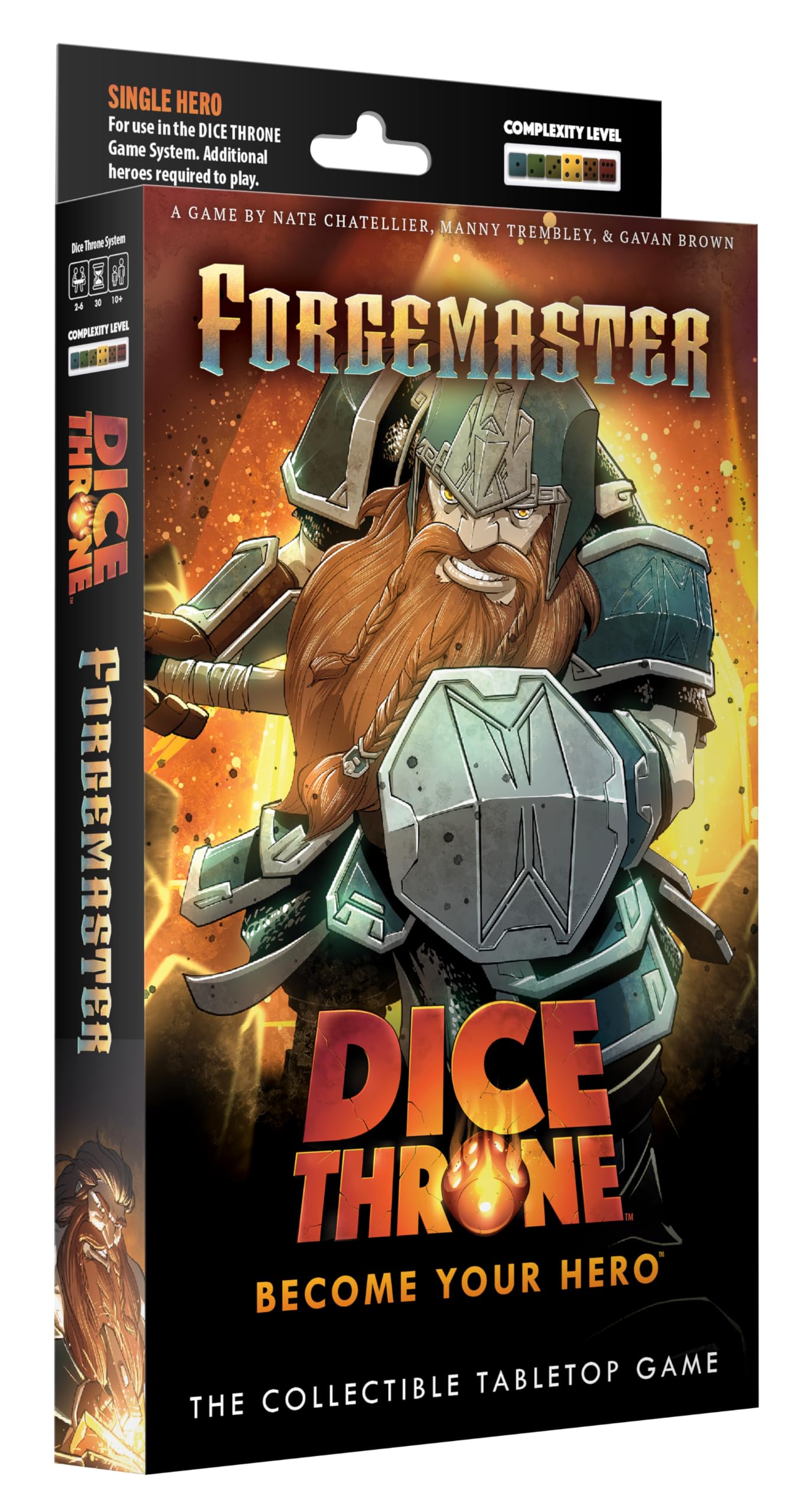 Dice Throne | Dice Throne: Forgemaster Hero Pack | Hero Pack Expansion, Armor Crafting, Custom Dice, Cross Season Compatible | 2 To 4 Players | 90 To 120 Minutes