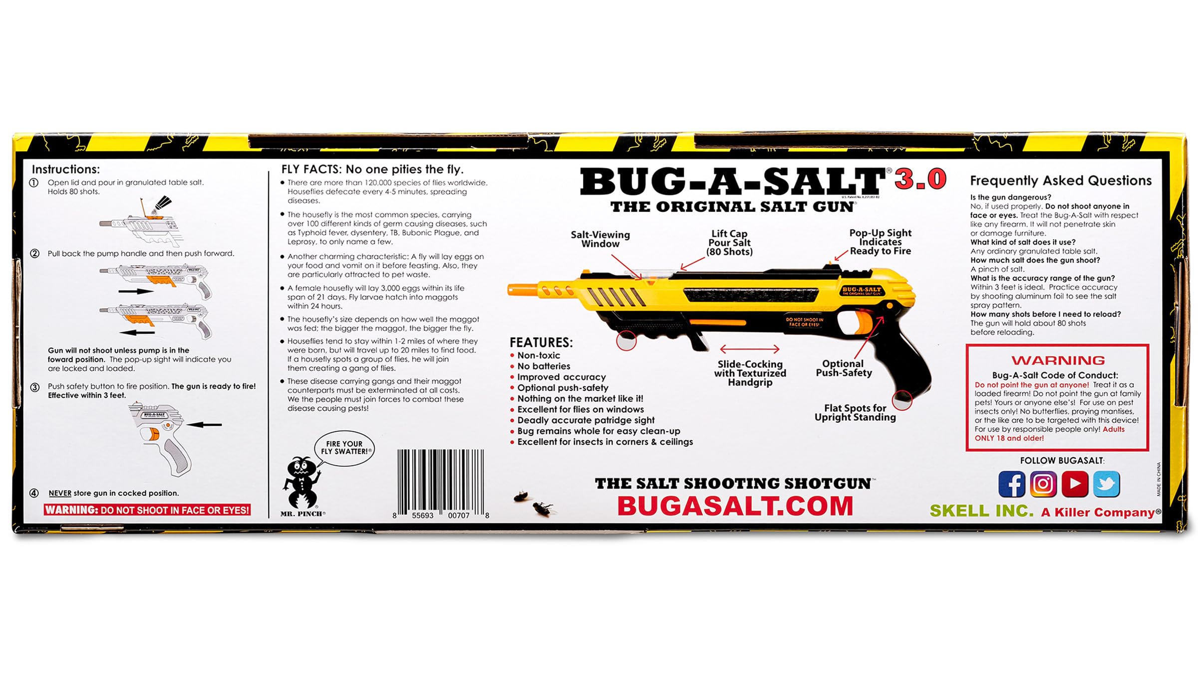 BUG-A-SALT 3.0, żółty, 1 sztuka (1 opakowanie) muszka