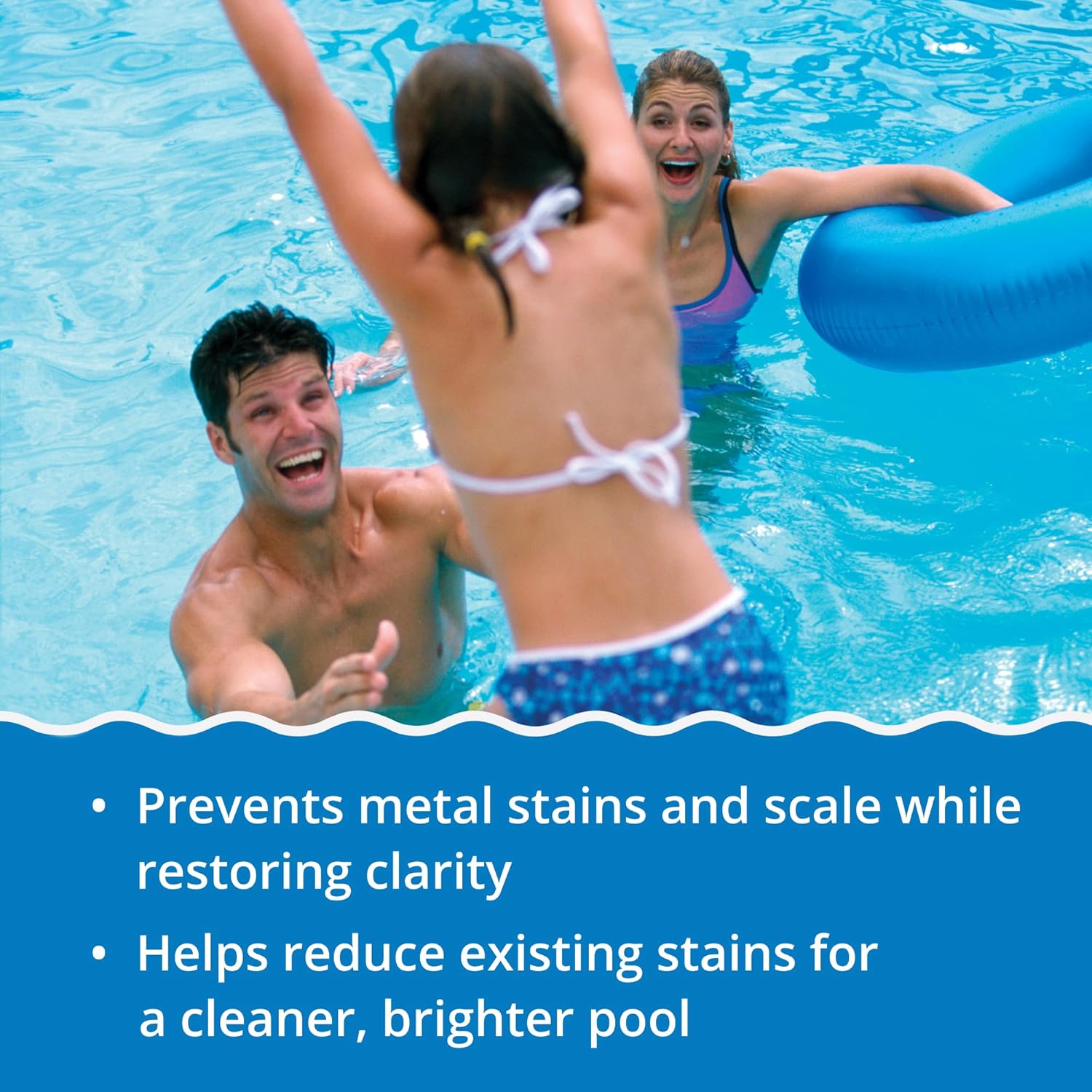 In The Swim Stain Away for Above Ground and Inground Swimming Pools - Removes Mineral Stains from Iron, Copper, and Magnesium in Swimming Pools - 4 x 1 Quarts