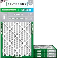 Vista 40 de Filterbuy - Filtros de aire de repuesto MERV 8, protección contra el polvo, plisados, para caldera y sistema HVAC, 16 x 25 x 1 pulgadas, paquete