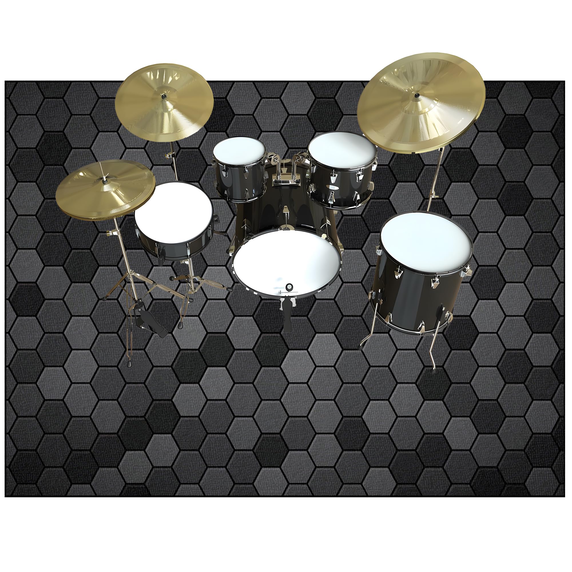 Dywan perkusyjny, izolacja akustyczna, profesjonalny elektroniczny jazz, zestaw dywanów do perkusji basowej, werbla i innych instrumentów, 140 x 90 cm