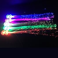 Vista 3 de Paquete de 10 luces LED para el cabello, pasadores ópticos intermitentes para fiestas, bailes de bar y accesorios para el cabello iluminados