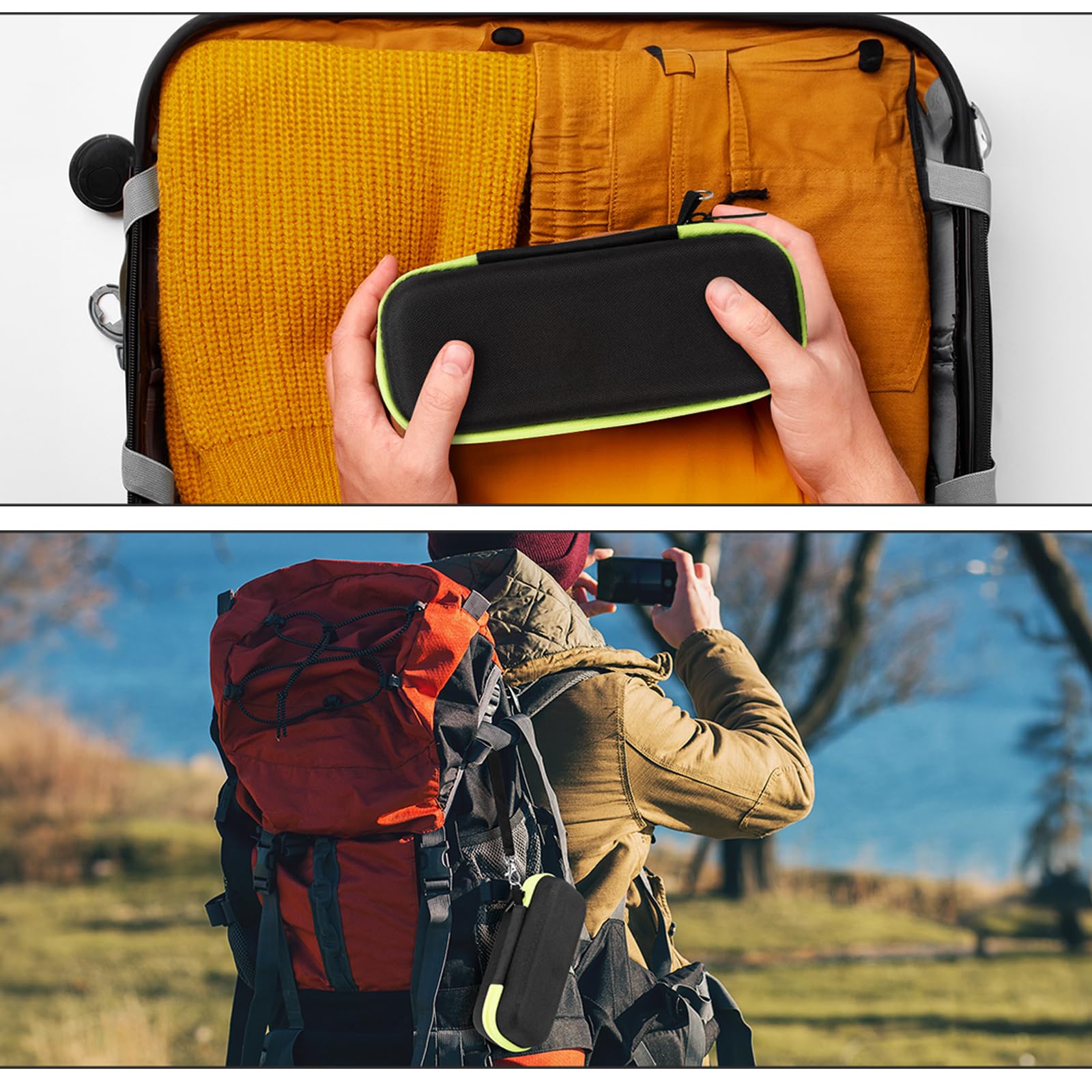 Guscio rigido da viaggio per Norelco Uomo Hybrid Trimmer e Rasoio (Verde)