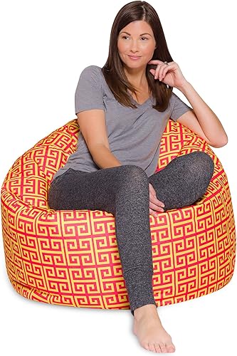 Miniatura 33 de Posh Beanbags - Sillón puff XL, 48 pulgadas, color gris jaspeado Gris brezo,Lienzo Animales Bosque Critters,Tela para colorear lienzo - Mundo