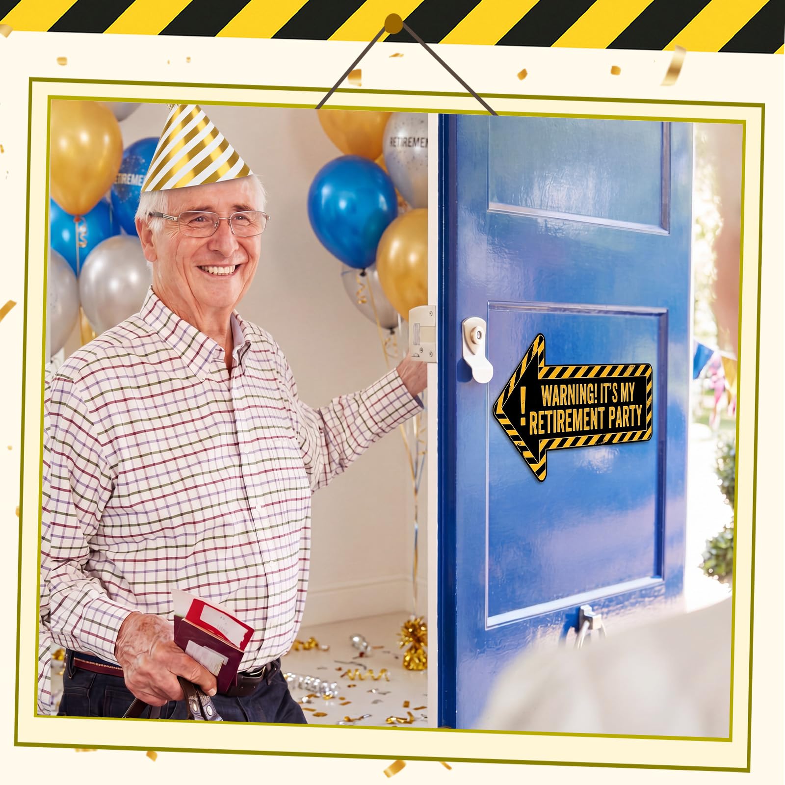 Mifoci 20 Stück Ruhestandsparty-Dekorationen, lustige Ruhestands-Schilder, Warnhinweise, Vorsicht, Themen, Ruhestand, Tür, Fenster, Hof, Garten, Richtungsbanner für Kollegen, Legende, Ruhestand