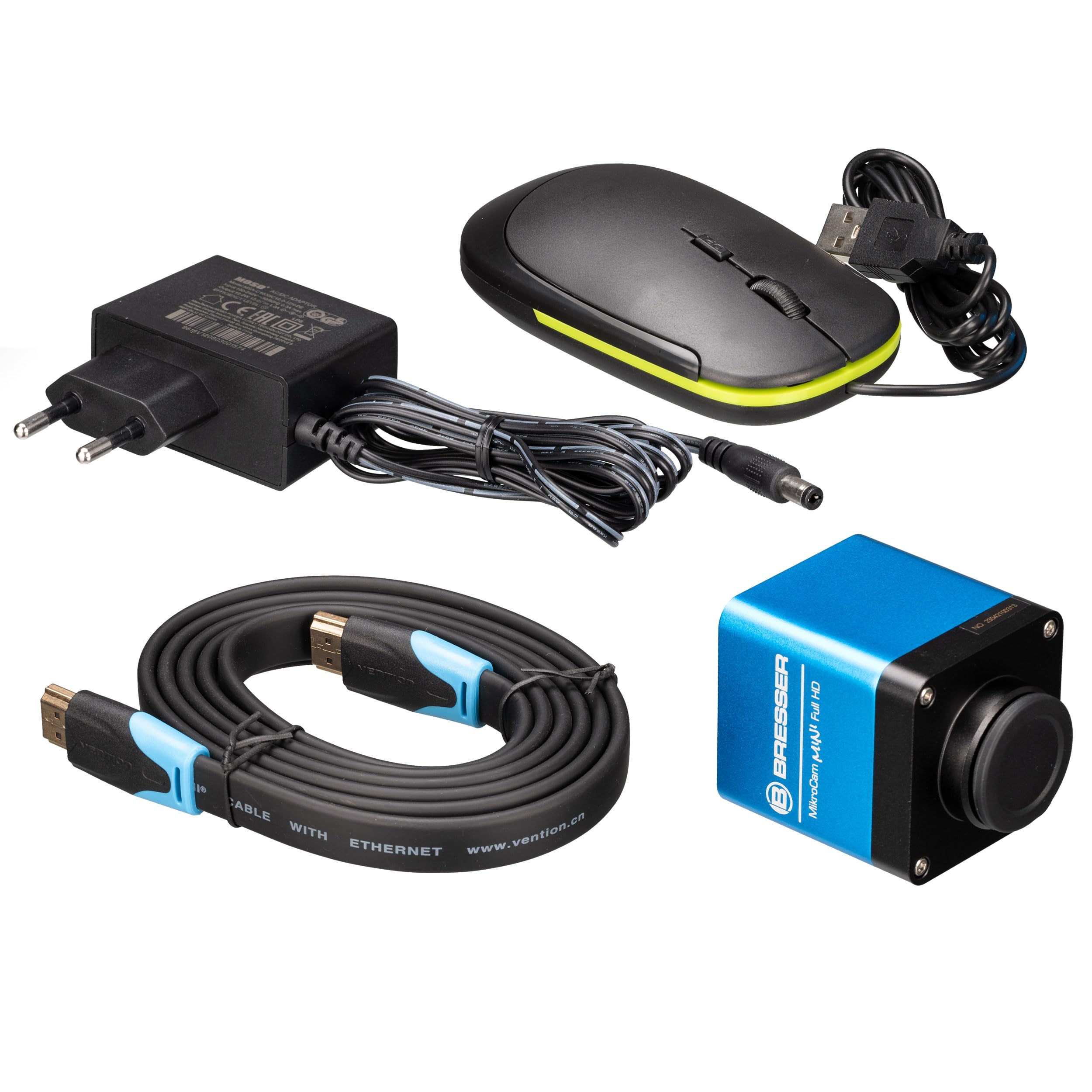 Bresser Digital Mikroskop mit Kamera 40x-1000x, Full HD, HDMI, Trino | Durchlichtmikroskop, Köhlersche Beleuchtung, Semiplan Objektive, HDMI 60 fps, Messfunktion, Ohne PC, Schule und Labor