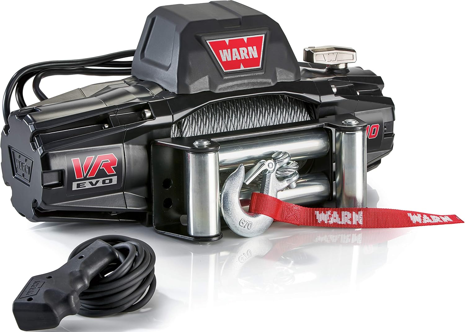 Tор Brаndѕ WARN 103252 VR EVO 10 Electric 12V DC Winch with Steel Cable Wire Rope: 3/8 Diameter x 90' Length, 5 Ton (10,000 lb) Pulling Capacity