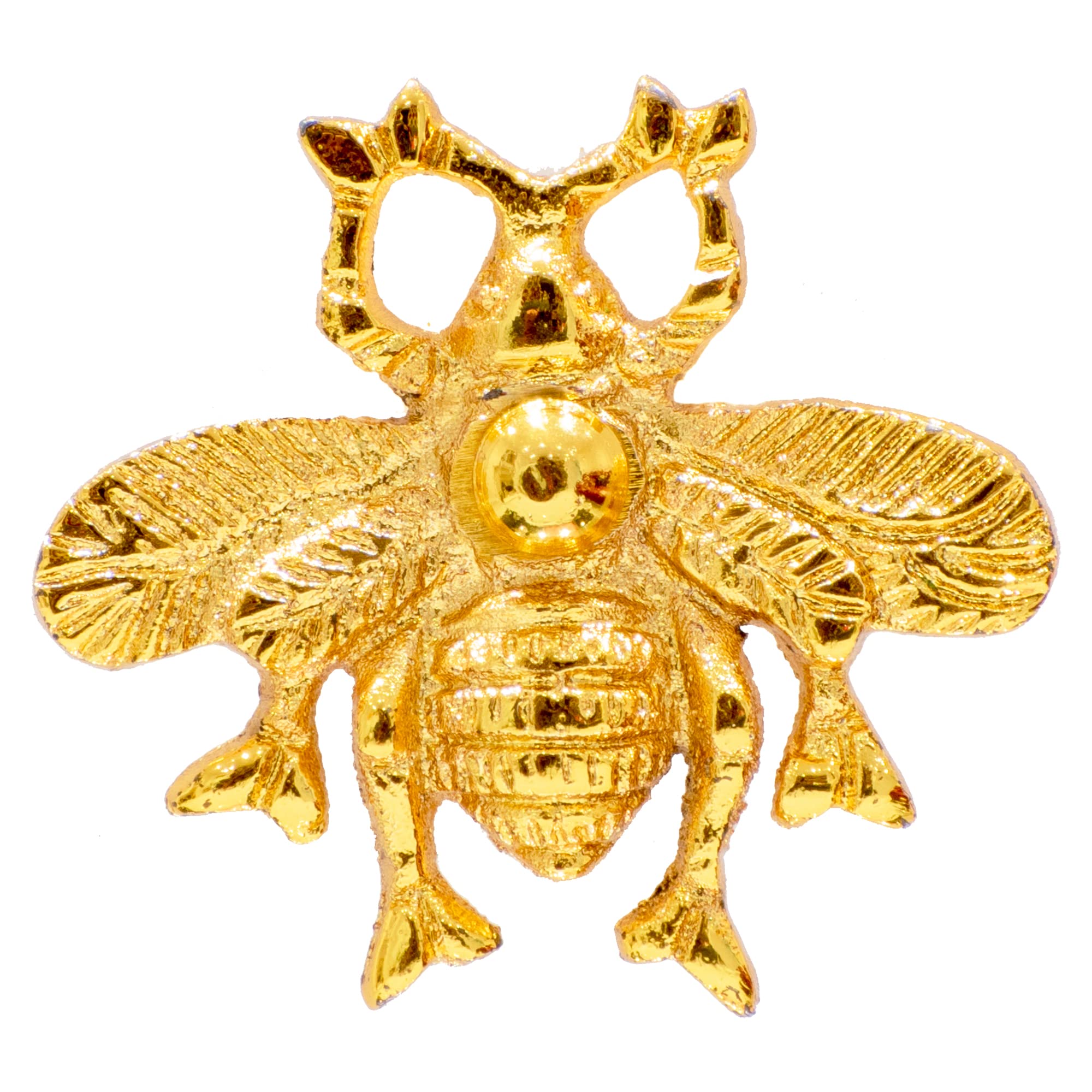 ETHNICITI 12 x Golden Bumble Bee Handcrafted Vintage Knob Cupboards Drawer Cabinets Wardrobe Dresser Vanity Kitchen Bedroom Living Room Upcycle Furniture Shabby Chic Animal Metal Gold Bee Pull Handle - Image 3