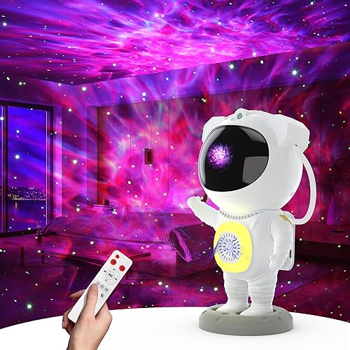 Proyector de galaxia, proyector de estrellas para dormitorio, luces nocturnas para habitación de niños, proyector de techo con altavoz Bluetooth