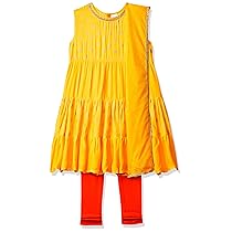 [Size 6 Years-7 Years] Gubbarey Girl’s Rayon Salwar Suit Set