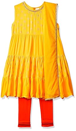 Gubbarey Girls Rayon Salwar Suit Set