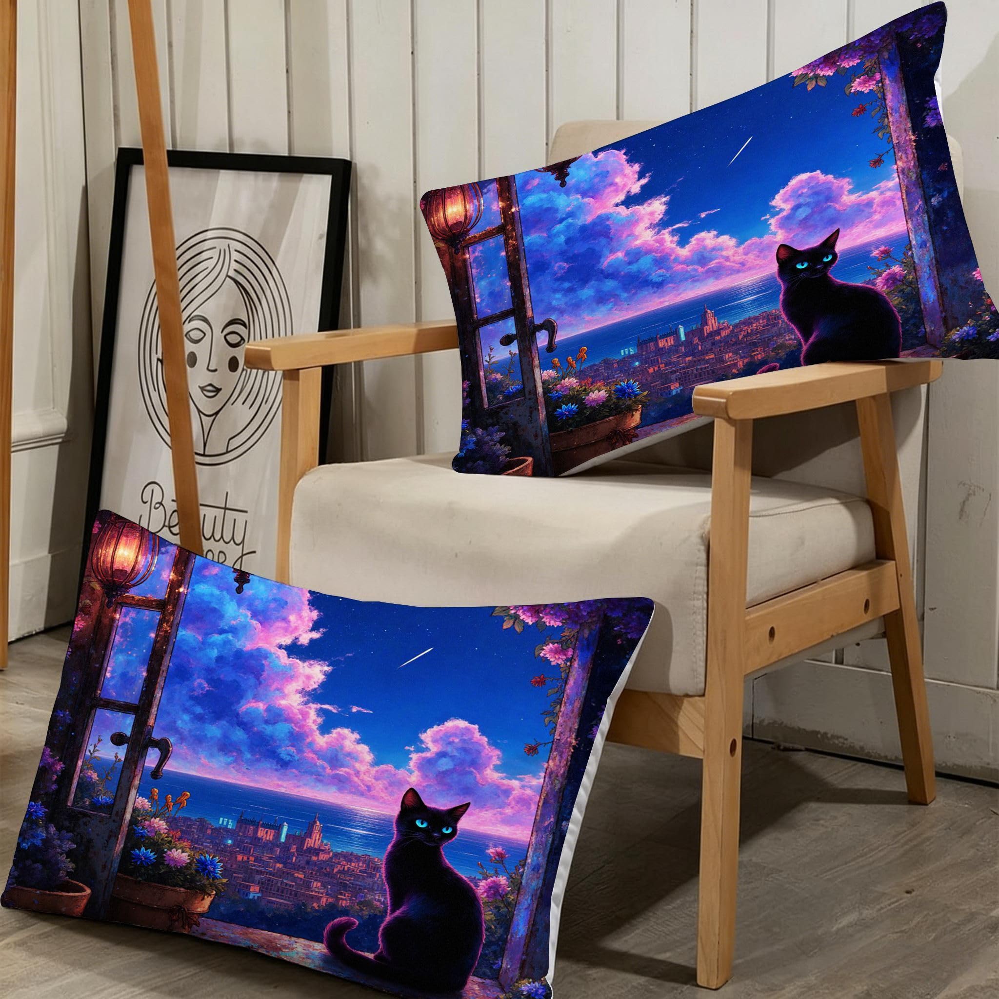 Funda Nórdica Cama 180, 240x260 cm Gato Morado, AQ2382