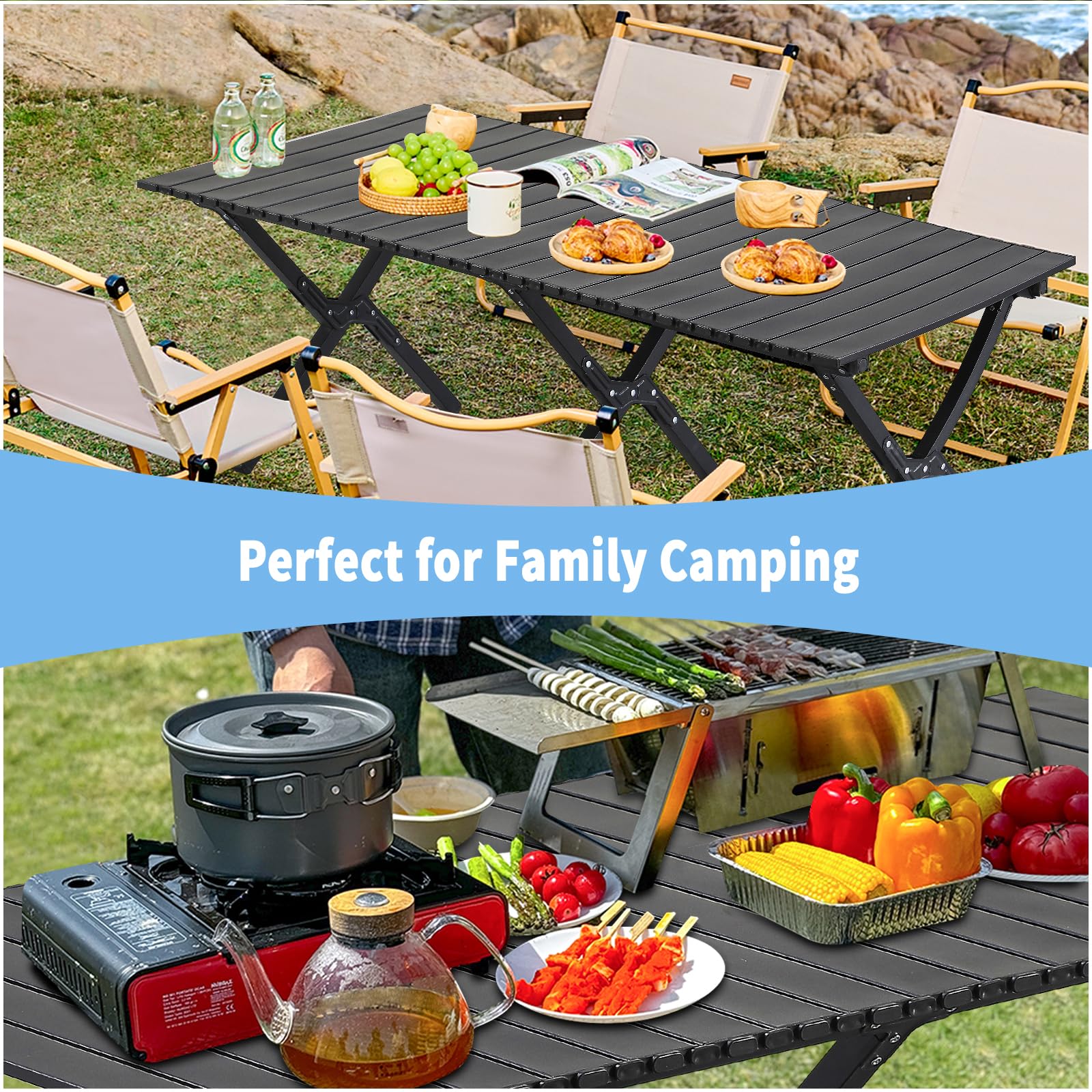 Camping Tisch Klappbar Tragbar Tasche Picknick Strand Outdoor