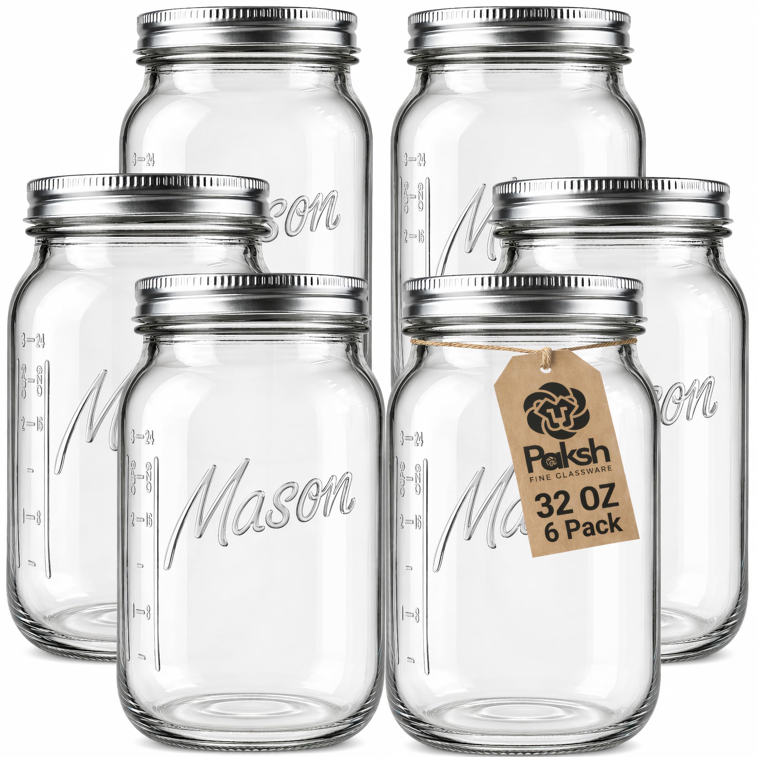 Amazon.com: Paksh Novelty Mason Jars - Food Storage Container - 32