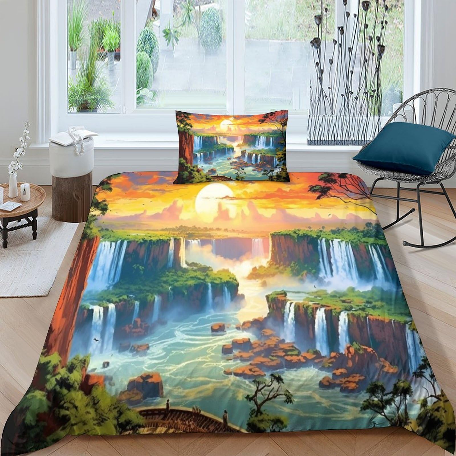 Housse de couette microfibre de qualité supérieure motif automne
