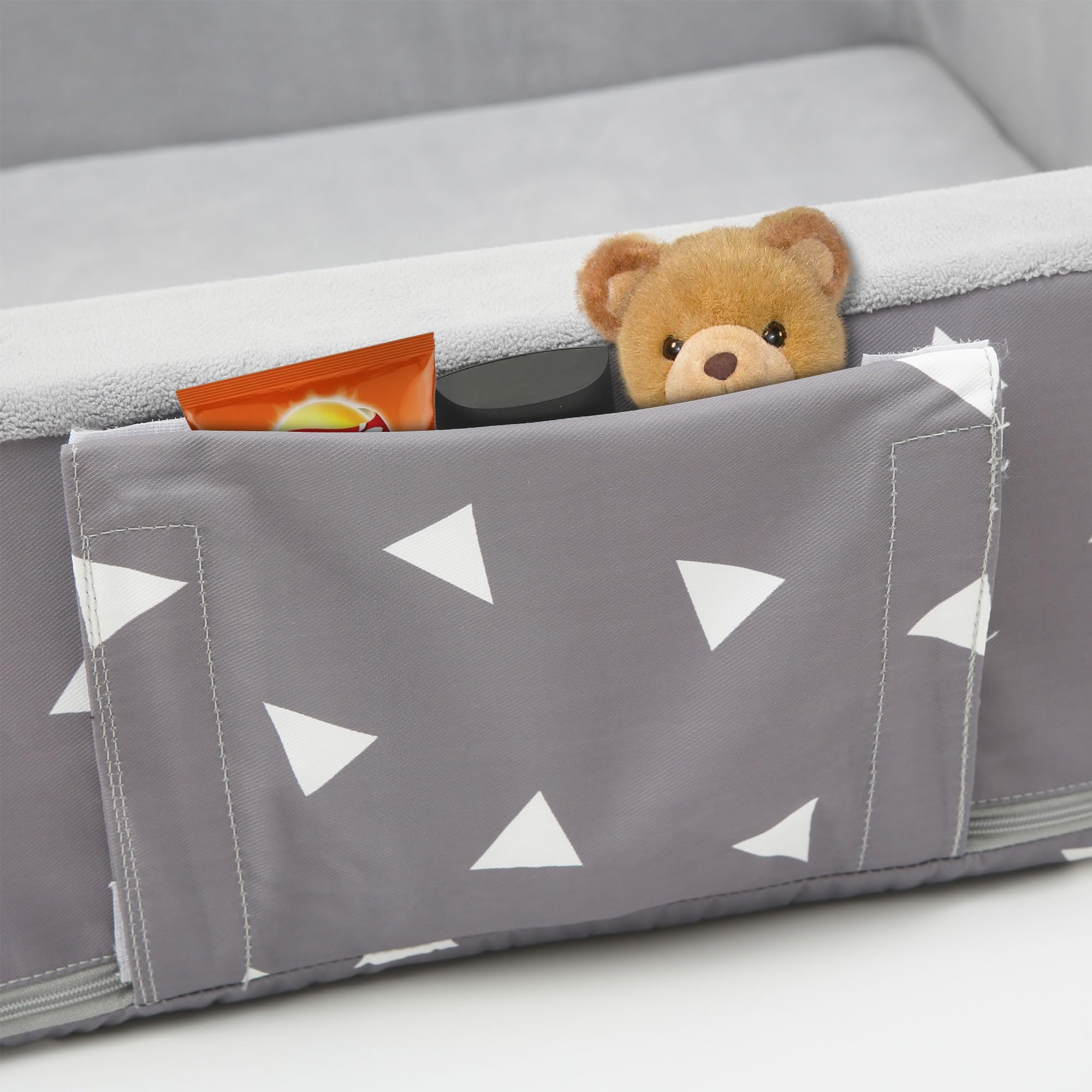 Lit de voyage pour nourrisson et tout-petit gris triangle