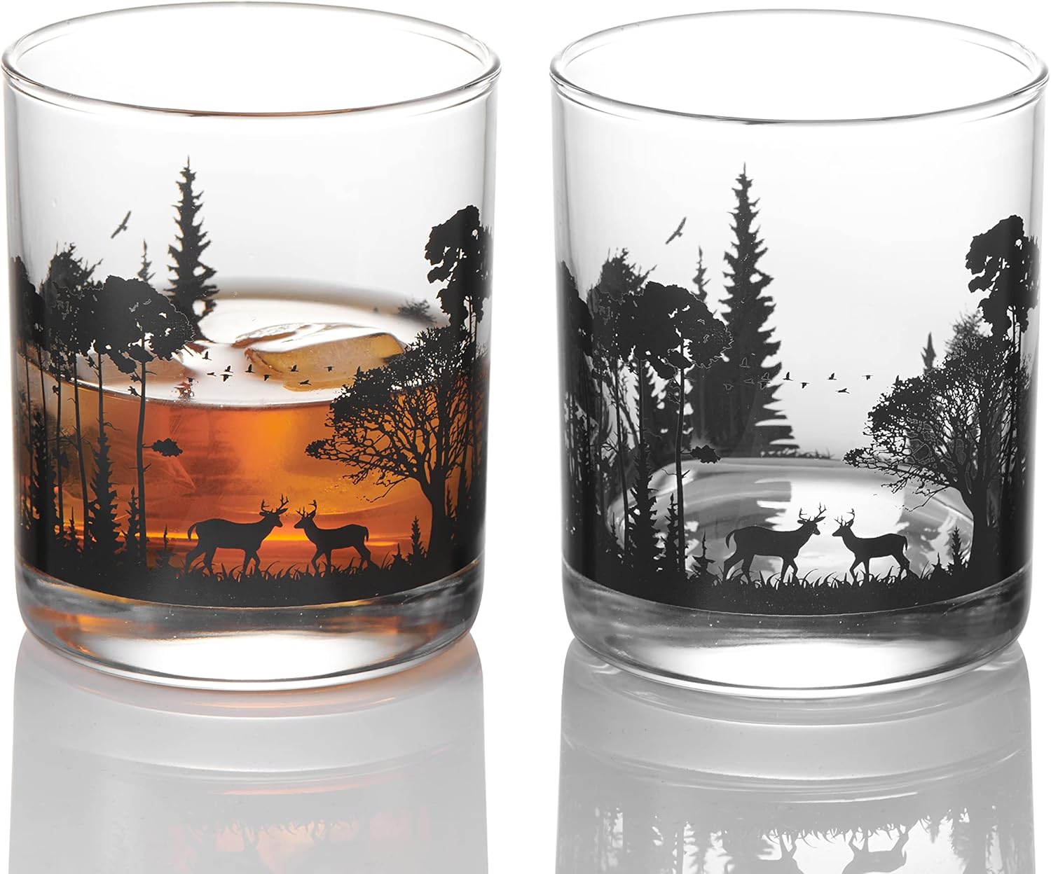 Whiskey Glasses set of 2 glasses bourbon glass Old