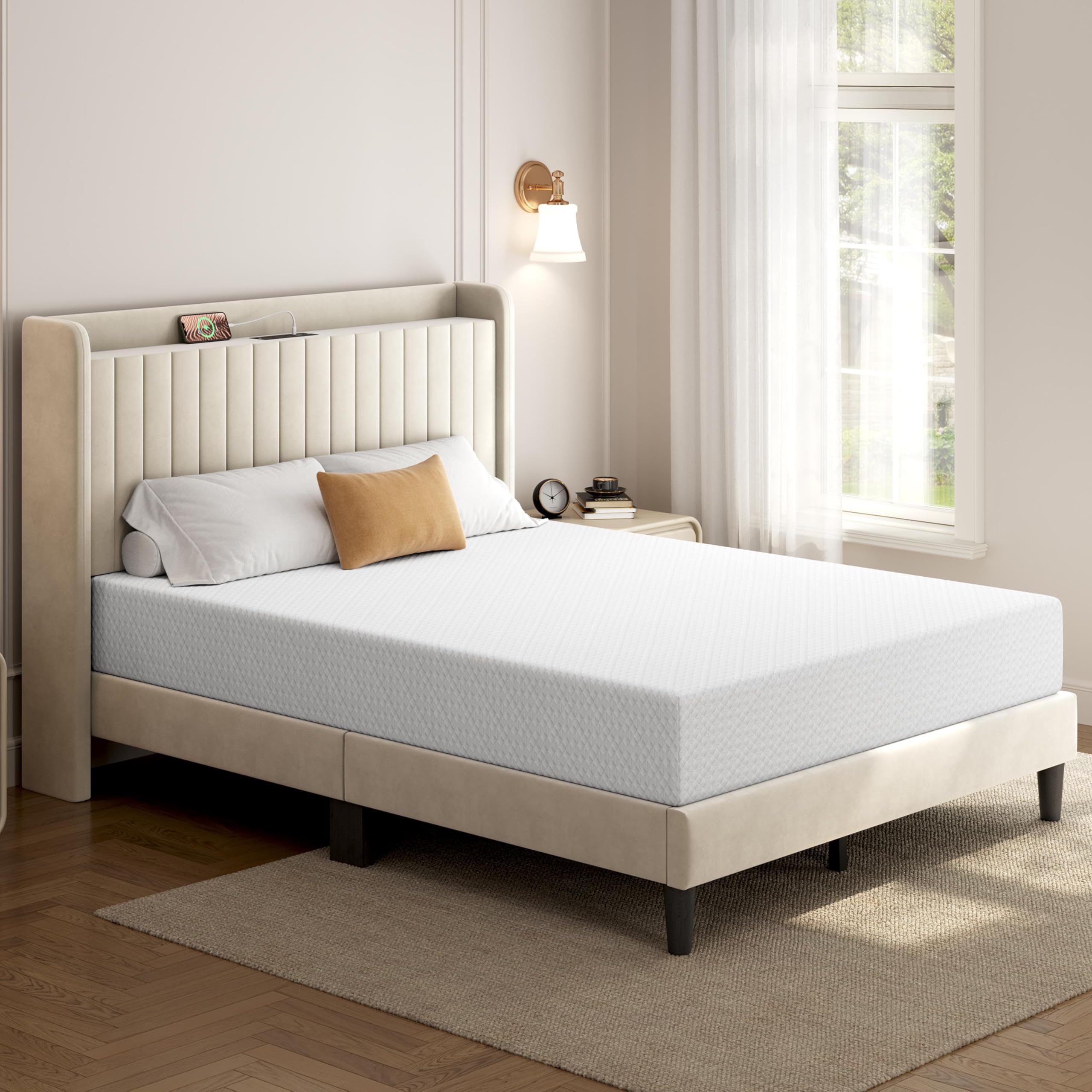 Yaheetech Twin Size Mattress 8 Inch- 3 Foam Layer Cooling Gel Memory Foam Mattresses, Green Tea for Fresher Sleep, Medium Firm, CertiPUR-US Certified,Twin Mattress in a Box — view 10