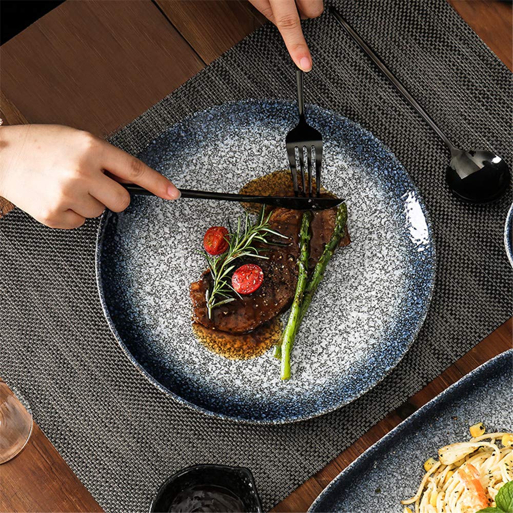 Amazon.co.jp: セラミック食器セット、和食レトロ食器、洋食器2枚/ 1