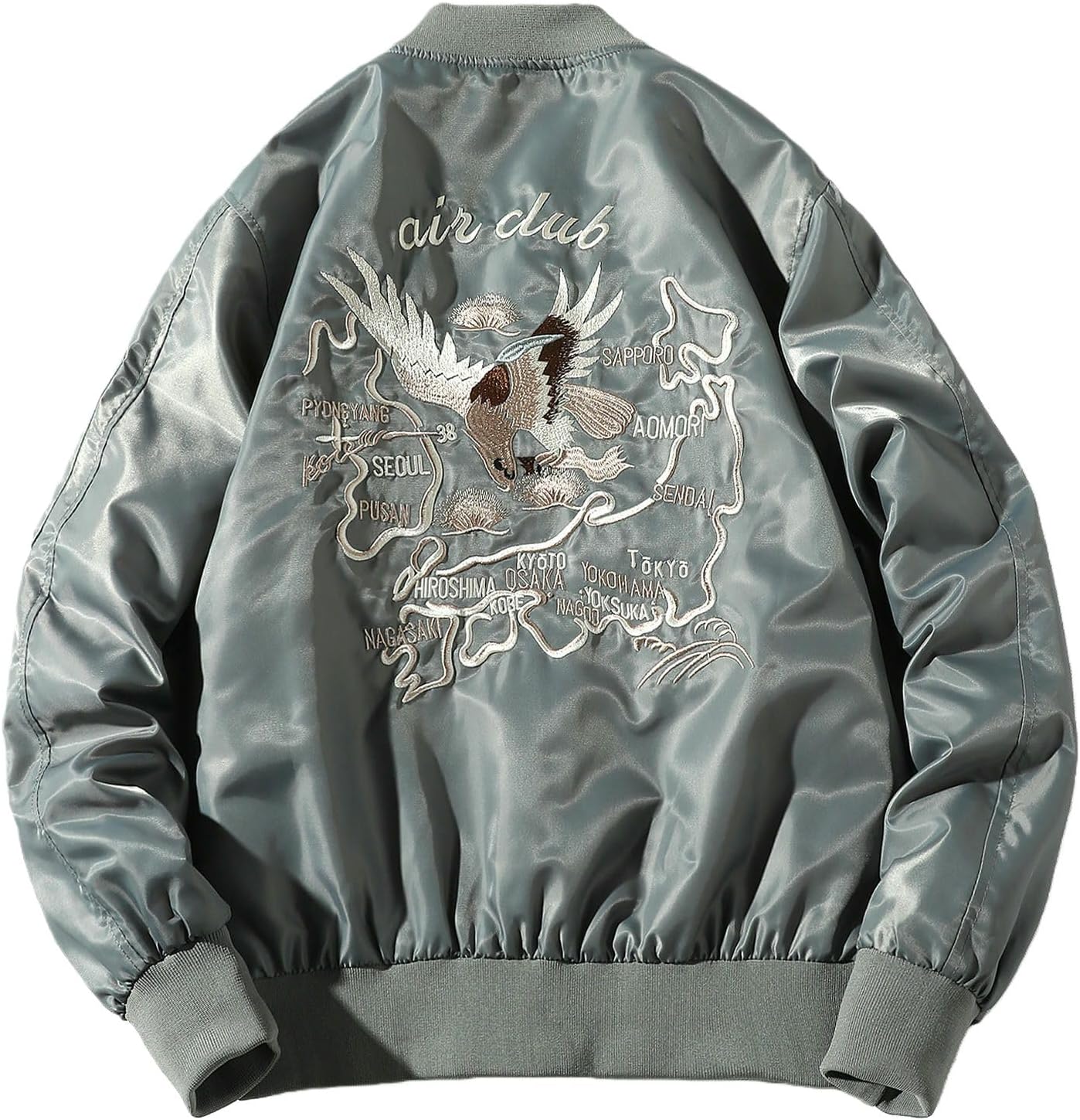 Men’s Spring Korean-Style Loose Lightweight Embroidered Baseball Flight Jacket