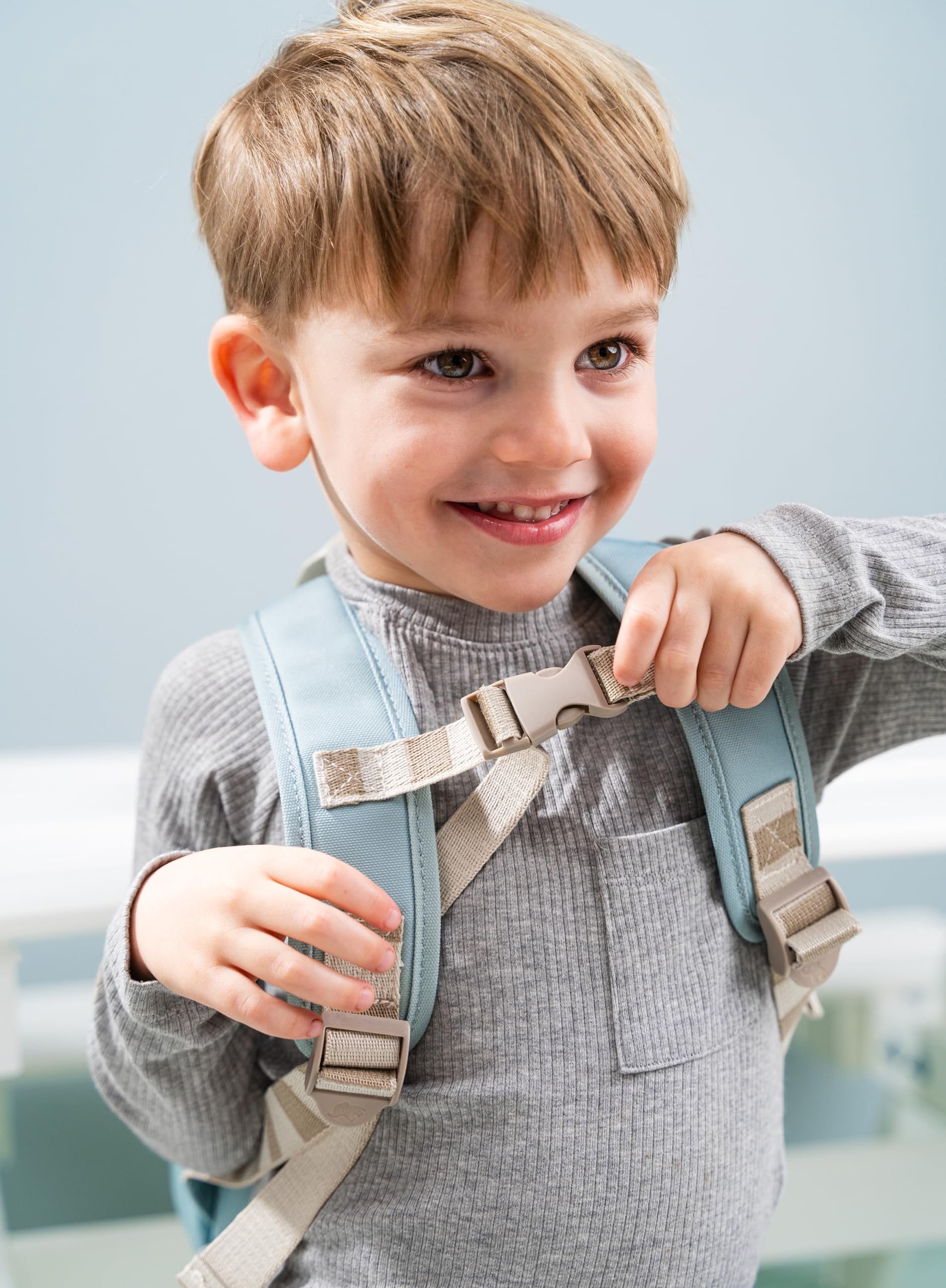 Done By Deer Mochila de lona para niños, color azul Elphee, ligera, correas ajustables, duradera, apta para niños, perfecta para la escuela y viajes
