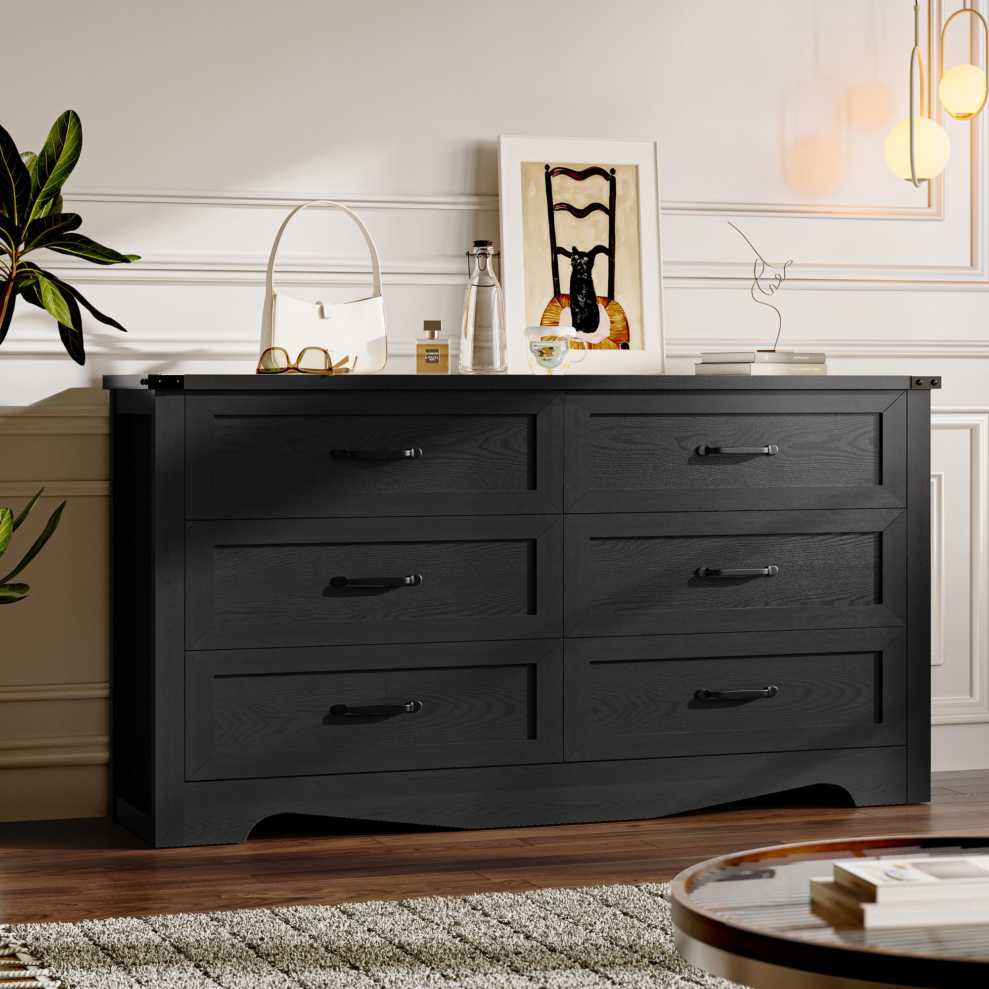 Amazon.com: BORNOON 6-Drawer Dresser for Bedroom, Modern Wooden