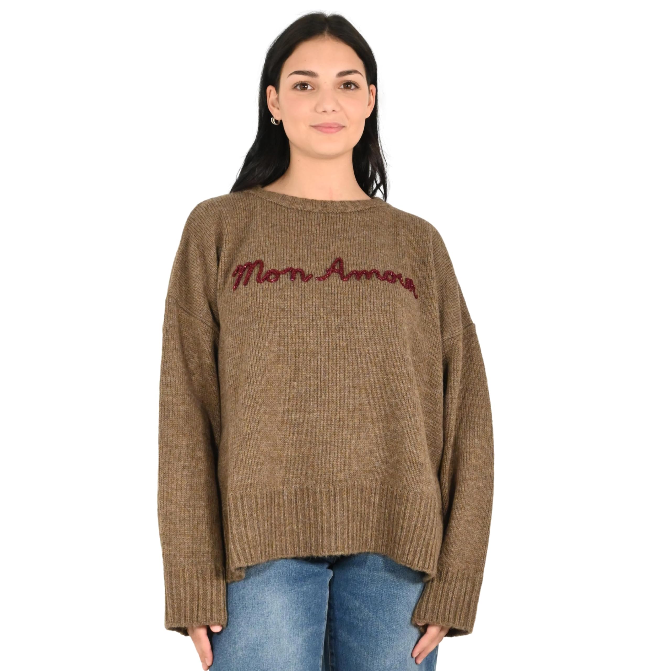 Kontatto maglia donna tortora ribes 3M0968C