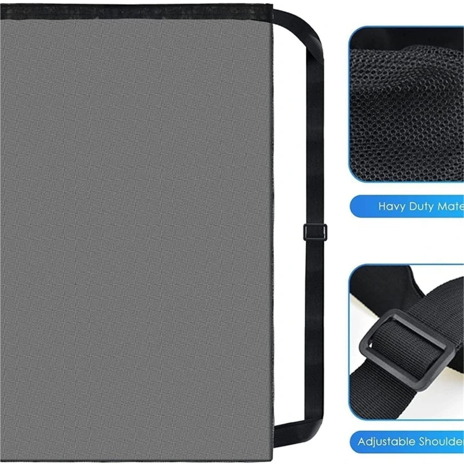 Borsa sportiva nera con coulisse, 2 pezzi, grande borsa a rete for palline, for riporre calcio, basket, pallavolo e allenamento, tracolle per Palla