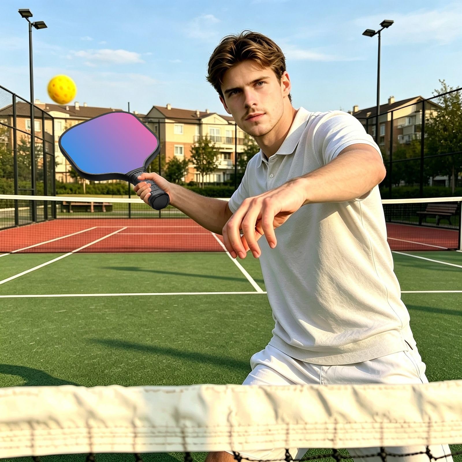 Racchette da pickleball in vetroresina sfumate blu
