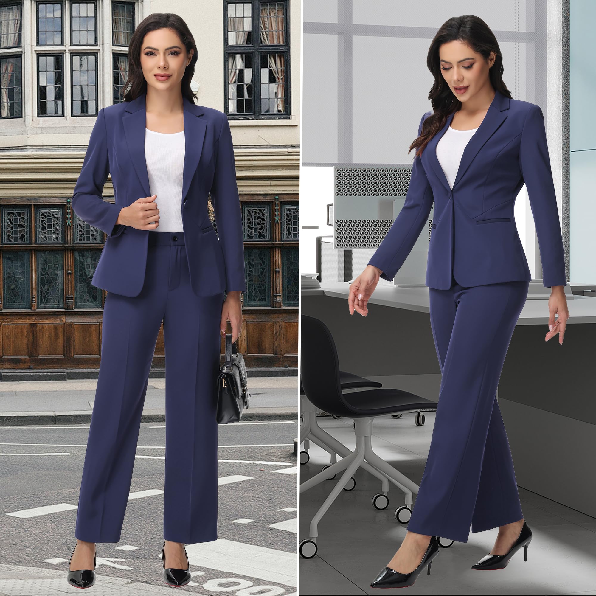 Damen Business Anzüge, professionelle 2-teilige Slim Fit Kostüme für Damen
