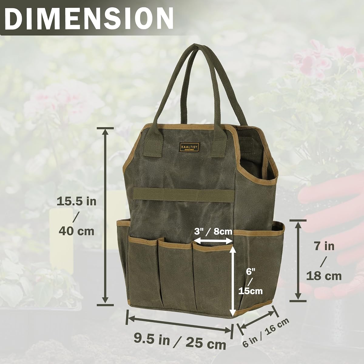 Recycled Canvas Gardener's Tool Bag view 2