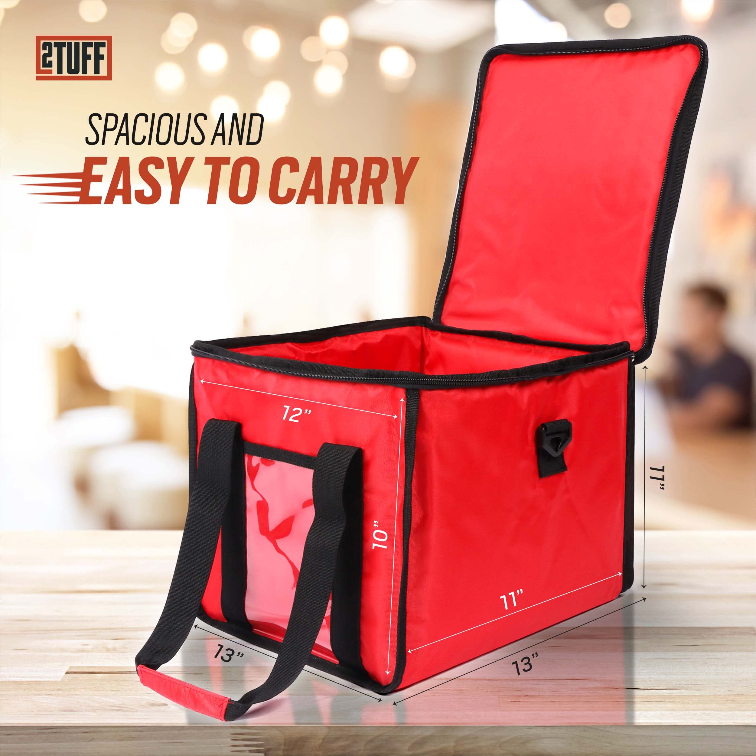 2TUFF Insulated Drink Carrier for Delivery Reusable Drink Caddy with